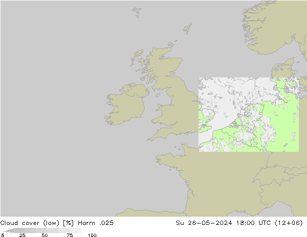 Bewolking (Laag) Harm .025 zo 26.05.2024 18 UTC