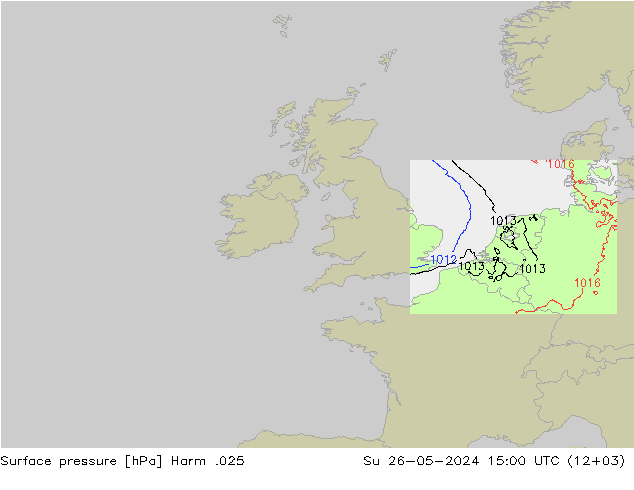 приземное давление Harm .025 Вс 26.05.2024 15 UTC