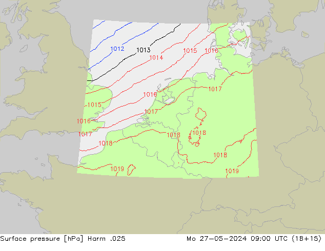 Surface pressure Harm .025 Mo 27.05.2024 09 UTC