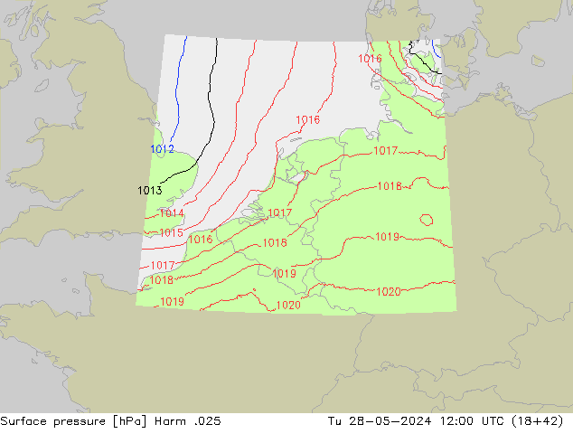 Luchtdruk (Grond) Harm .025 di 28.05.2024 12 UTC