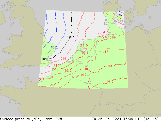 приземное давление Harm .025 вт 28.05.2024 15 UTC