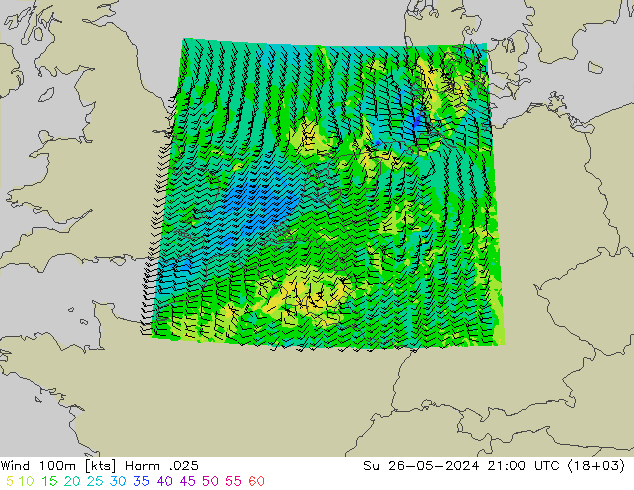 Wind 100m Harm .025 Su 26.05.2024 21 UTC