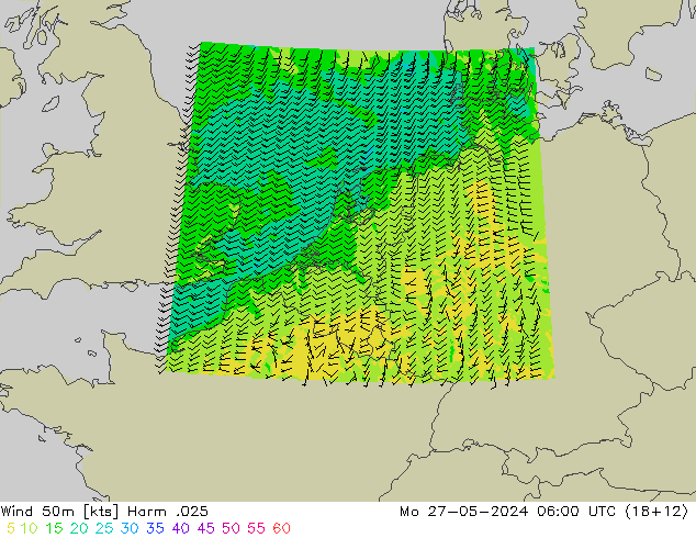 Wind 50m Harm .025 Mo 27.05.2024 06 UTC