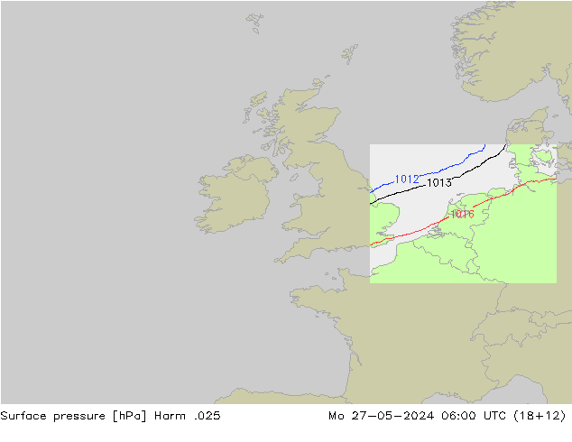 приземное давление Harm .025 пн 27.05.2024 06 UTC