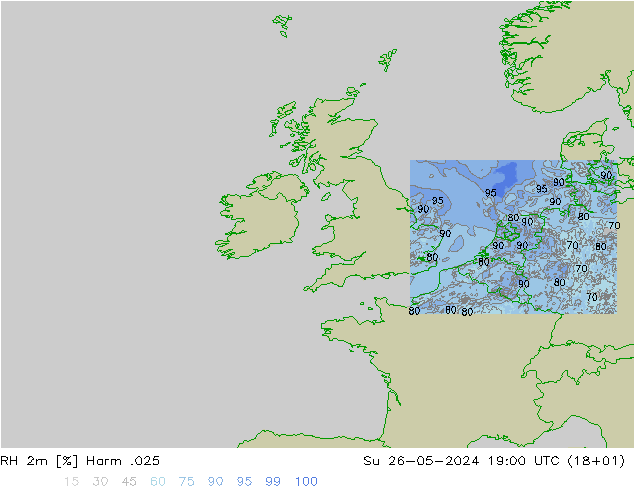 RH 2m Harm .025 Su 26.05.2024 19 UTC