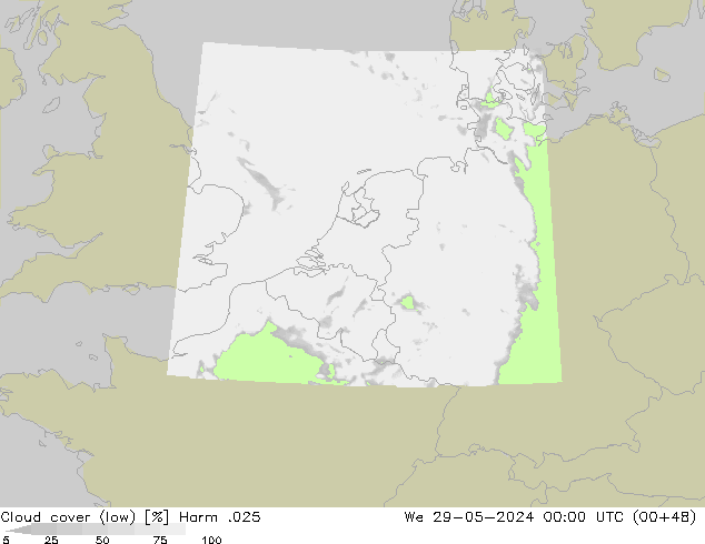 nízká oblaka Harm .025 St 29.05.2024 00 UTC