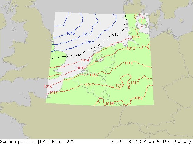 Luchtdruk (Grond) Harm .025 ma 27.05.2024 03 UTC