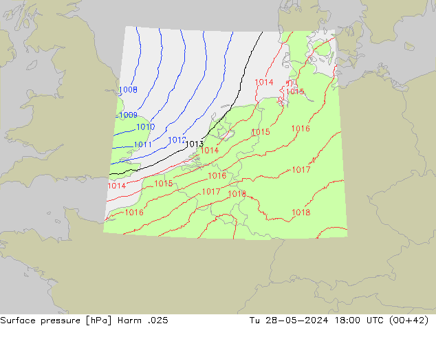 Luchtdruk (Grond) Harm .025 di 28.05.2024 18 UTC