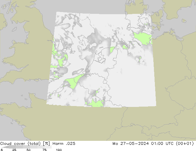 Nubi (totali) Harm .025 lun 27.05.2024 01 UTC