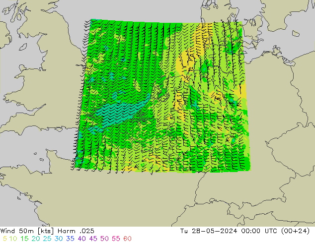 wiatr 50 m Harm .025 wto. 28.05.2024 00 UTC