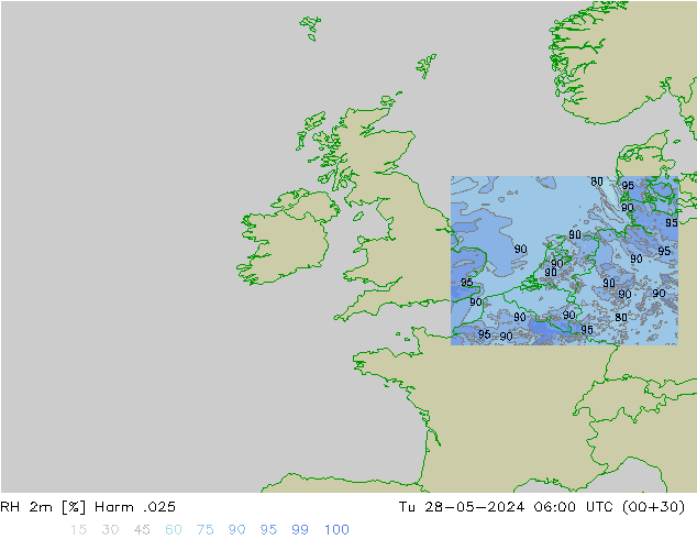 RH 2m Harm .025  28.05.2024 06 UTC