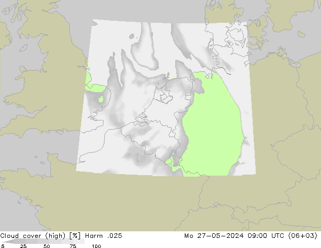 Wolken (hohe) Harm .025 Mo 27.05.2024 09 UTC