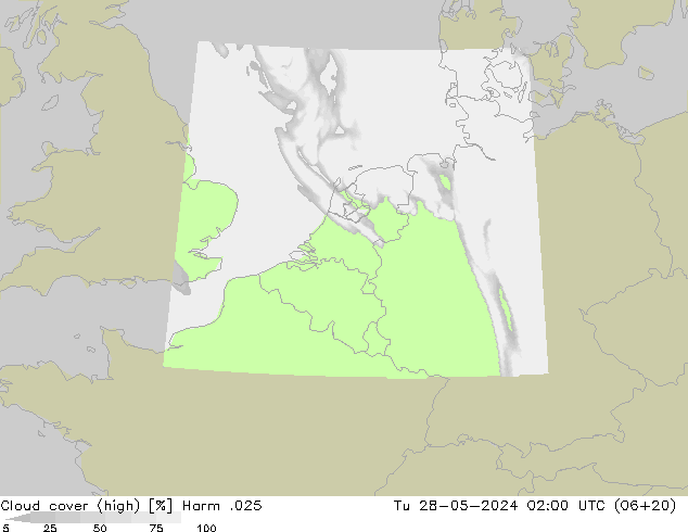 zachmurzenie (wysokie) Harm .025 wto. 28.05.2024 02 UTC