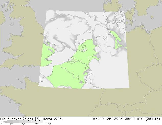Nuages (élevé) Harm .025 mer 29.05.2024 06 UTC