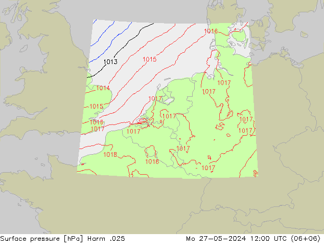 Luchtdruk (Grond) Harm .025 ma 27.05.2024 12 UTC