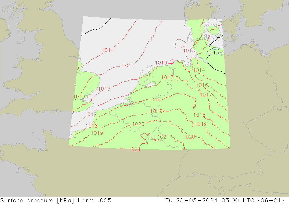 приземное давление Harm .025 вт 28.05.2024 03 UTC