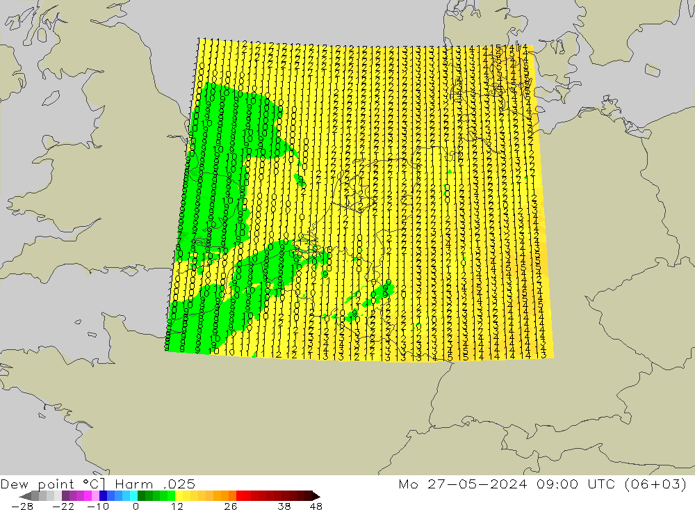 Taupunkt Harm .025 Mo 27.05.2024 09 UTC