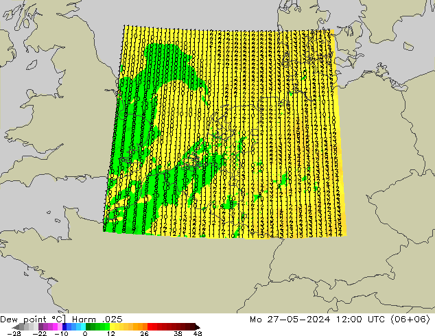 Point de rosée Harm .025 lun 27.05.2024 12 UTC