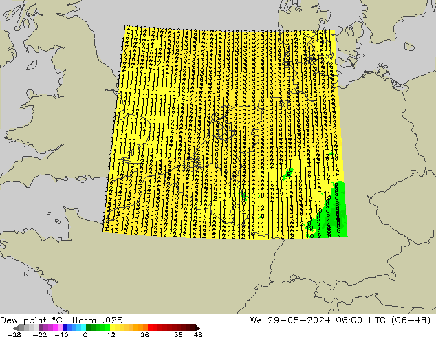 Dew point Harm .025 We 29.05.2024 06 UTC