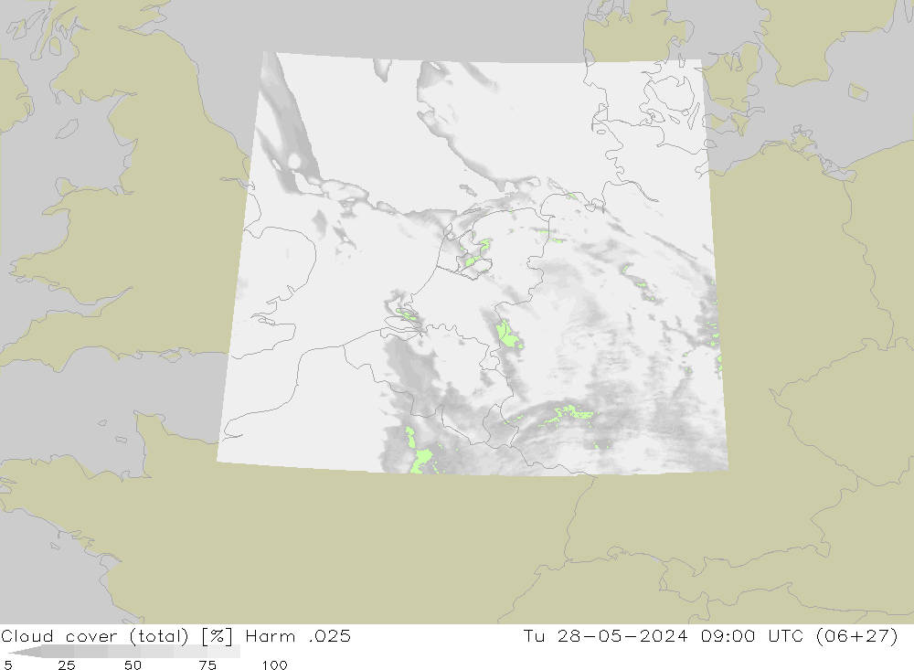 Nubes (total) Harm .025 mar 28.05.2024 09 UTC