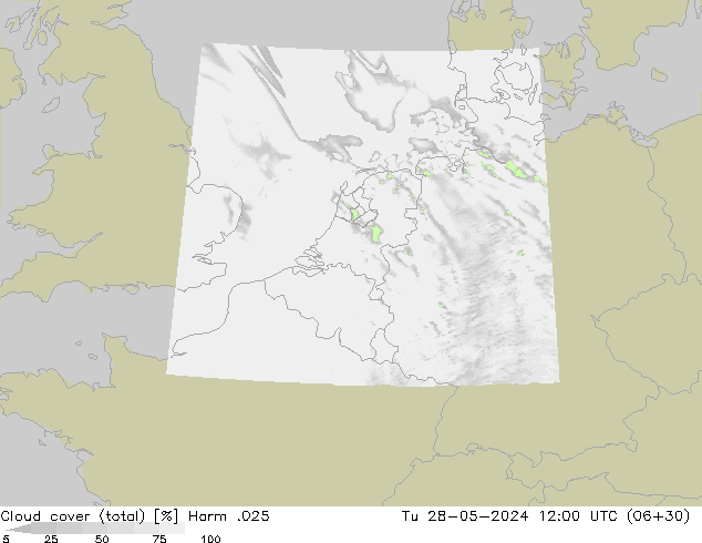 nuvens (total) Harm .025 Ter 28.05.2024 12 UTC