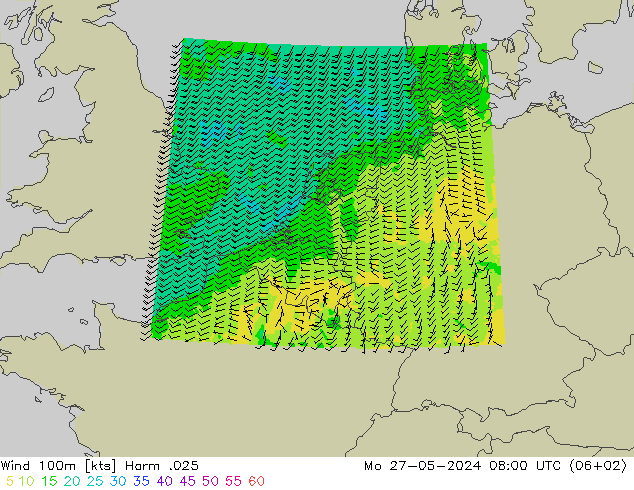 Wind 100m Harm .025 Po 27.05.2024 08 UTC