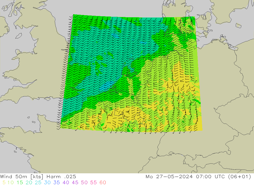 Vento 50 m Harm .025 Seg 27.05.2024 07 UTC