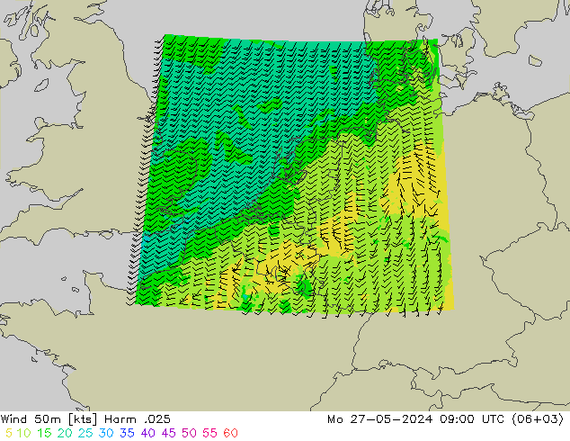 Wind 50m Harm .025 Mo 27.05.2024 09 UTC