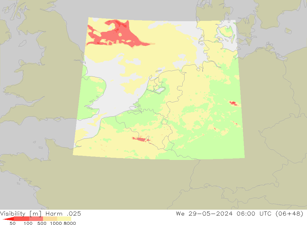 Sichtweite Harm .025 Mi 29.05.2024 06 UTC