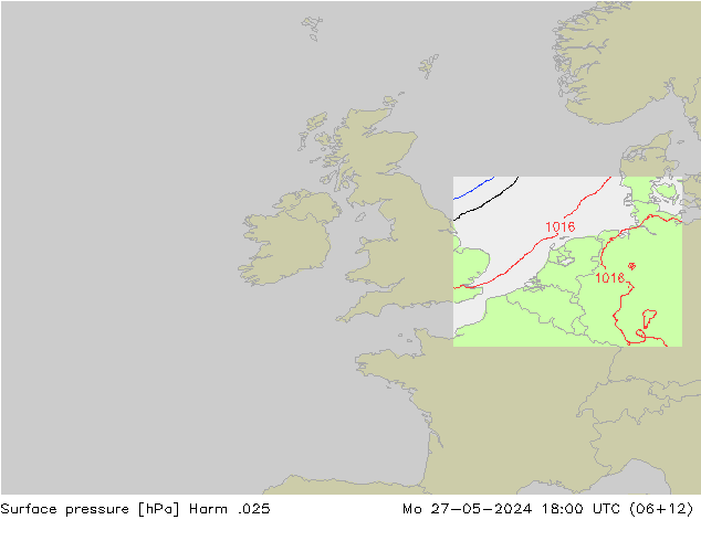 Atmosférický tlak Harm .025 Po 27.05.2024 18 UTC