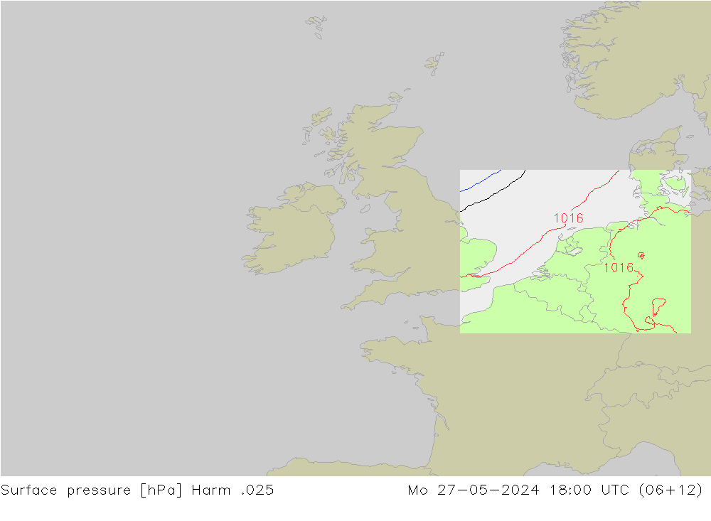 приземное давление Harm .025 пн 27.05.2024 18 UTC