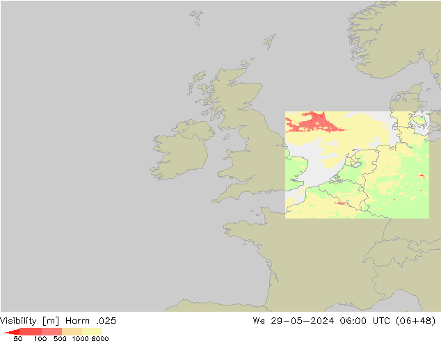 Visibilité Harm .025 mer 29.05.2024 06 UTC