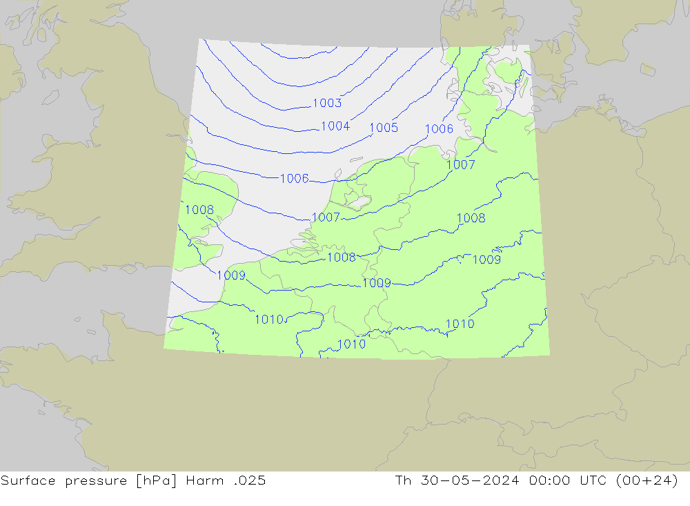 Pressione al suolo Harm .025 gio 30.05.2024 00 UTC