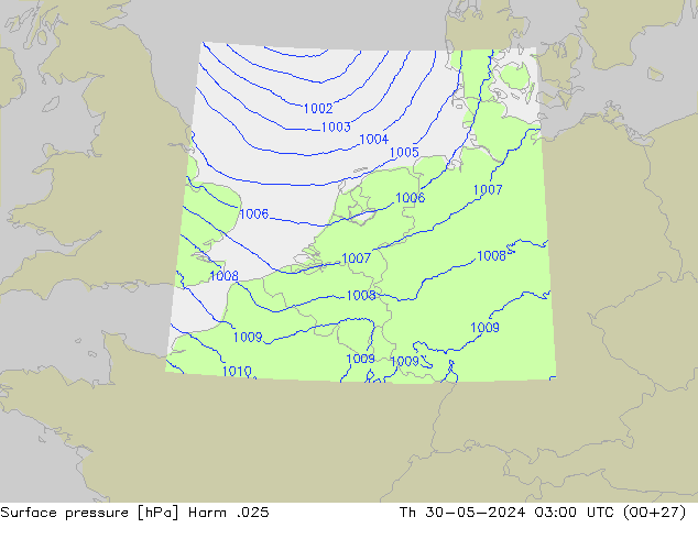 Luchtdruk (Grond) Harm .025 do 30.05.2024 03 UTC