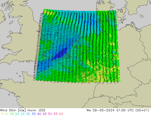 Wind 50m Harm .025 Mi 29.05.2024 01 UTC