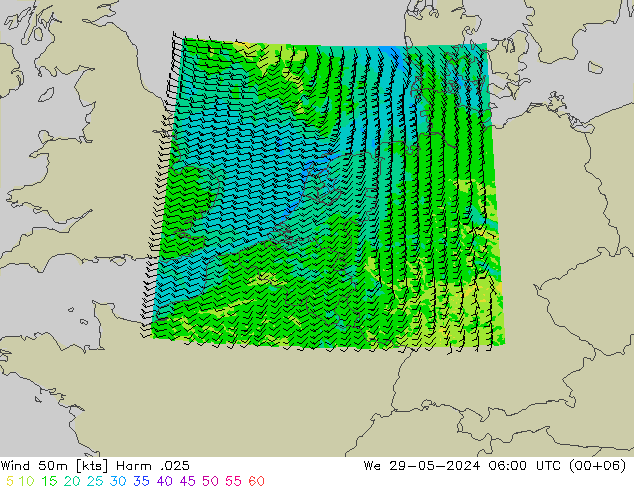 Wind 50m Harm .025 Mi 29.05.2024 06 UTC