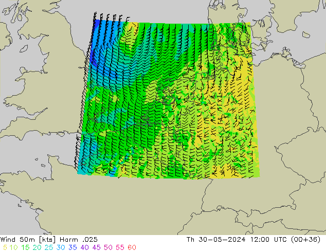 Wind 50m Harm .025 Do 30.05.2024 12 UTC