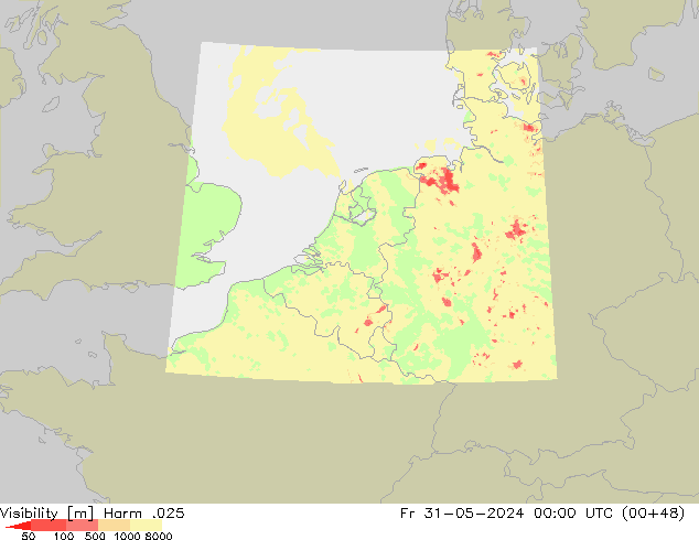 Dohlednost Harm .025 Pá 31.05.2024 00 UTC