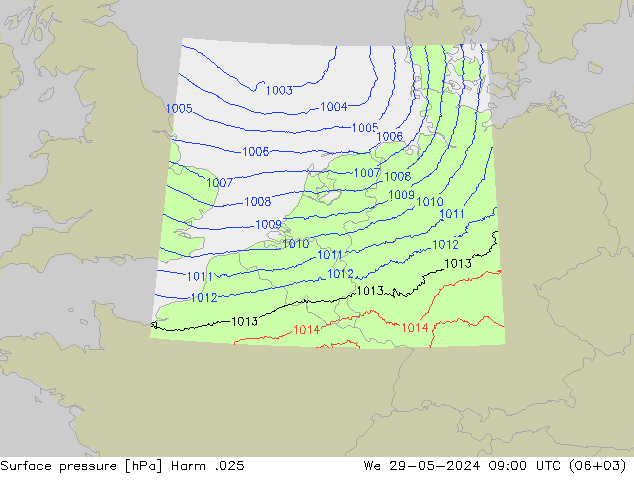 Luchtdruk (Grond) Harm .025 wo 29.05.2024 09 UTC