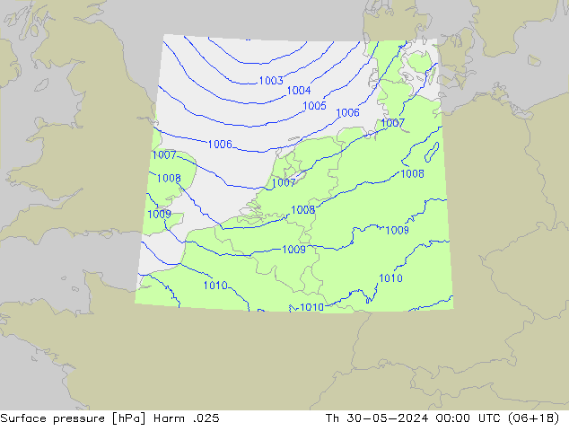 Luchtdruk (Grond) Harm .025 do 30.05.2024 00 UTC