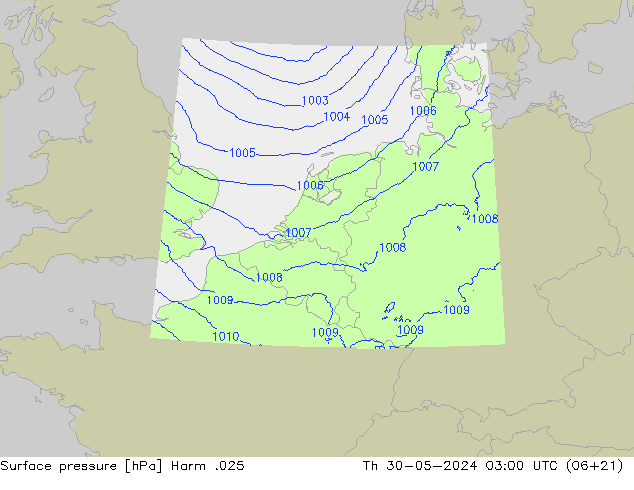 Luchtdruk (Grond) Harm .025 do 30.05.2024 03 UTC