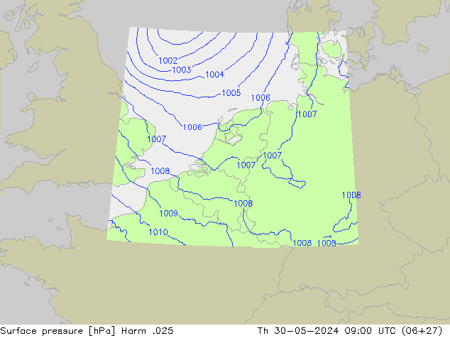 Luchtdruk (Grond) Harm .025 do 30.05.2024 09 UTC