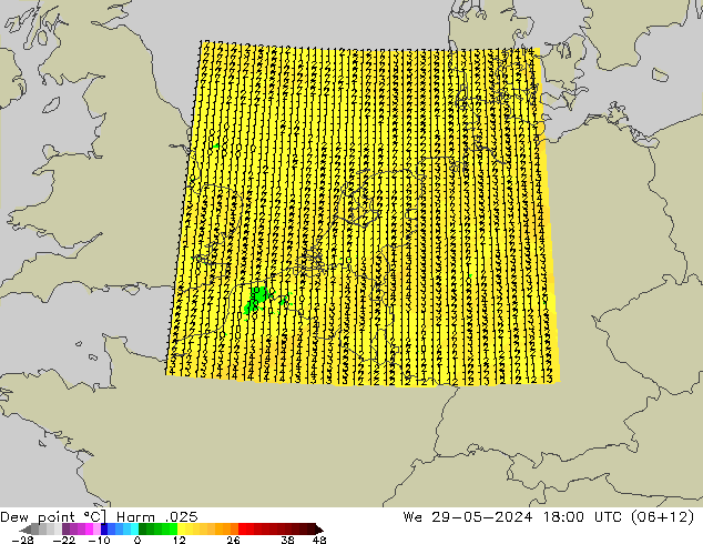 Punto di rugiada Harm .025 mer 29.05.2024 18 UTC