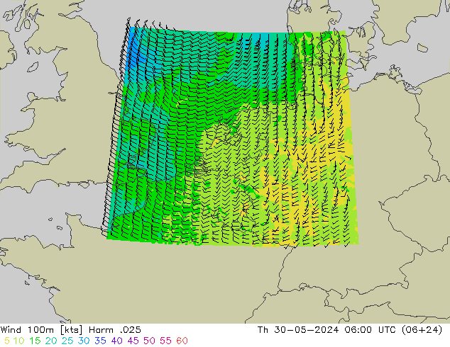 Wind 100m Harm .025 Do 30.05.2024 06 UTC