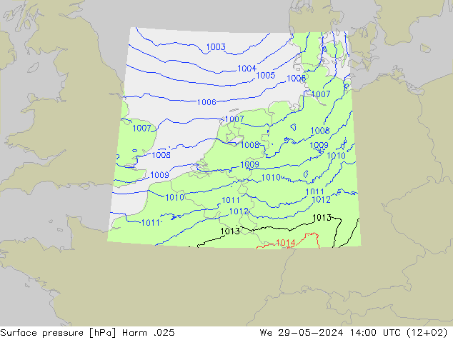 pression de l'air Harm .025 mer 29.05.2024 14 UTC