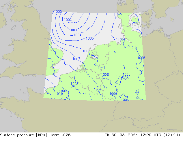 Luchtdruk (Grond) Harm .025 do 30.05.2024 12 UTC