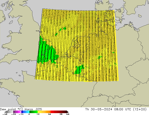 Taupunkt Harm .025 Do 30.05.2024 08 UTC