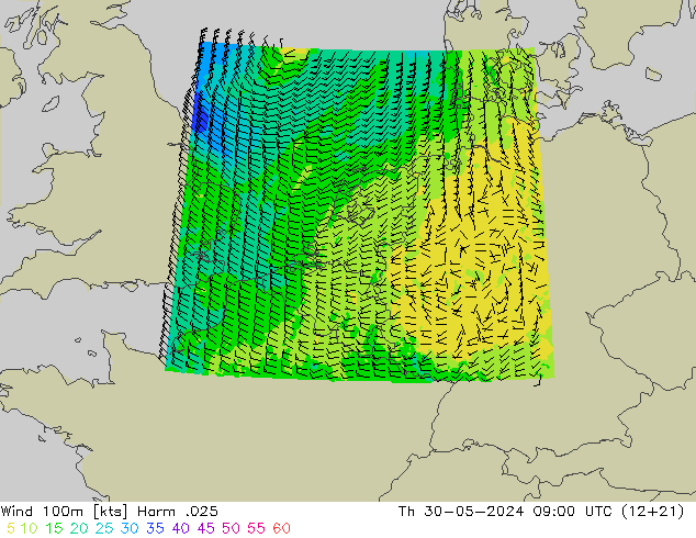 Wind 100m Harm .025 Do 30.05.2024 09 UTC