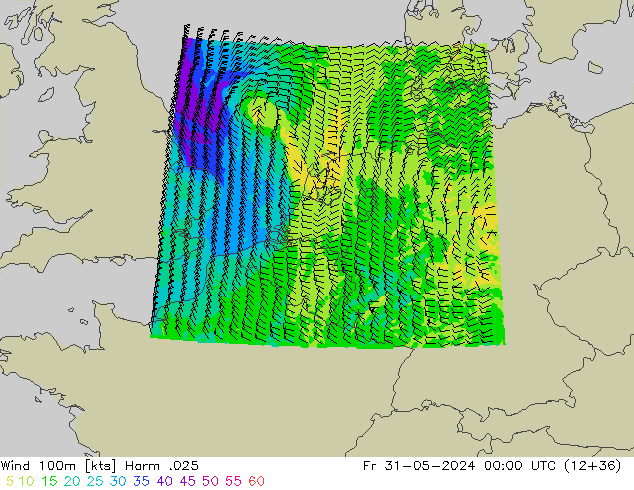 Wind 100m Harm .025 Fr 31.05.2024 00 UTC