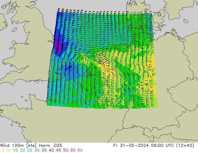 Wind 100m Harm .025 Fr 31.05.2024 06 UTC